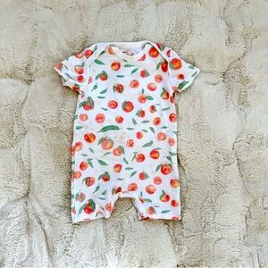 Petidoux Baby Peach Print Pajamas, Size 3-6 months